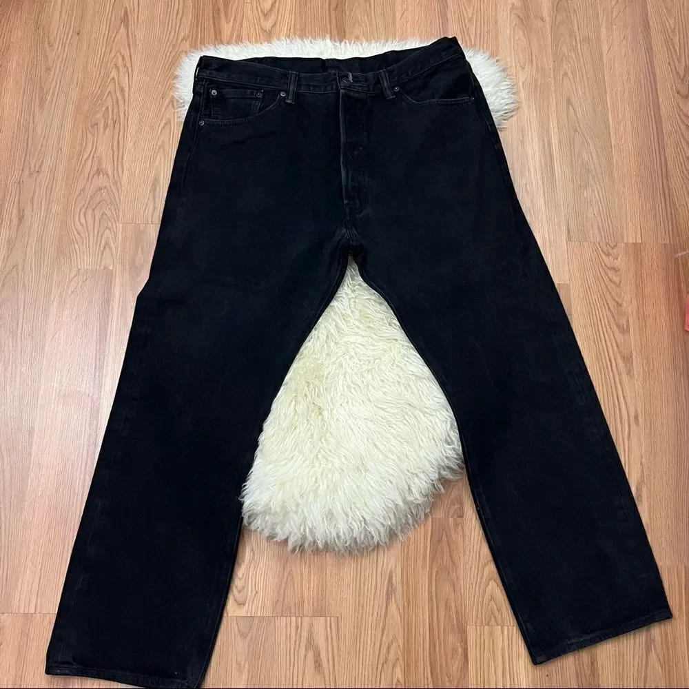 Levi’s 501 Button Fly Black Straight Leg Jeans 40x32